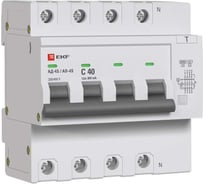 Дифференциальный автомат EKF АД-4 S 40А/300мА (хар. C, AC, электронный, защита 270В) 6кА PROxima DA4-6-40-300S-pro