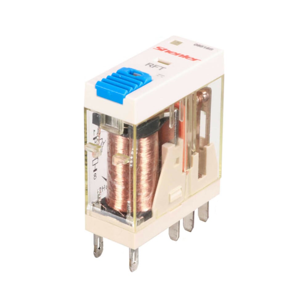 Реле Shenler 2c 12v dc + светодиод + тест-кнопка + диод RFT2CO012LTD ...