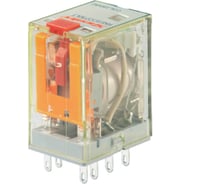 Реле Shenler 2c 12v dc + светодиод + тест-кнопка RKE2CO012LT
