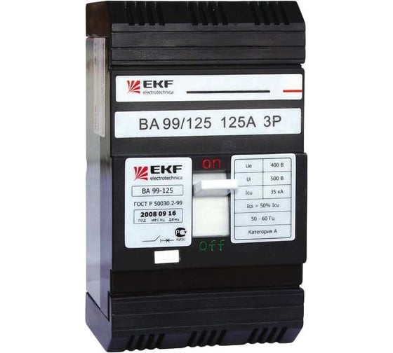 Автоматический выключатель EKF ВА-99 125/125А mccb99-125-125