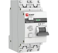 Дифференциальный автомат EKF АД-32 1P+N 16А/30мА (хар. C, AC, электронный, защита 270В) 4,5кА PROxima DA32-16-30-pro