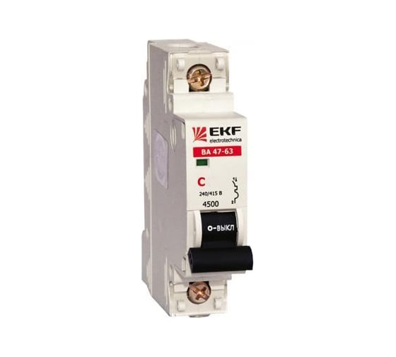 Модульный автомат EKF 1п C 40А ВА 47-63 PROxima mcb4763-1-40C-pro