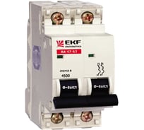 Автоматический модульный выключатель EKF 2п C 50А ВА 47-63 PROxima mcb4763-2-50C-pro