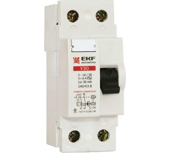 УЗО EKF elcb-2-16-30-em 50632 1