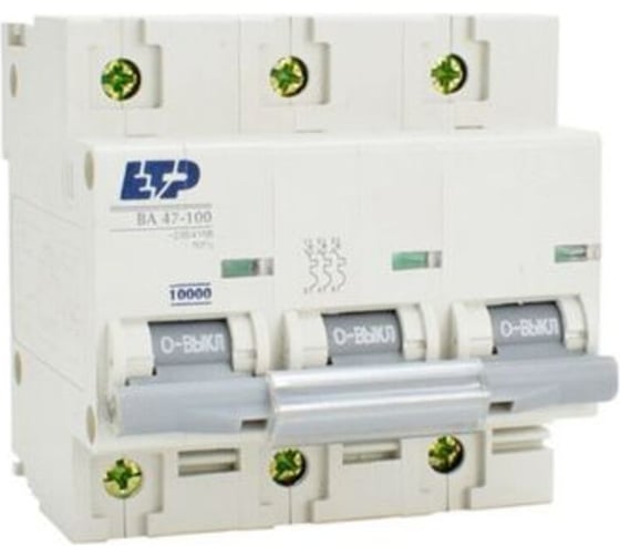 Автоматический выключатель ETP 3Р 80А тип C 10 кА 11559 1