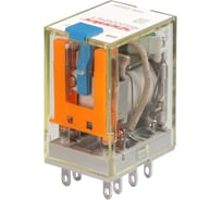 Реле Shenler 2c 24v dc + светодиод + тест-кнопка + диод RKE2CO024LTD