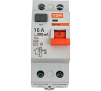 Устройство защитного отключения TDM ELECTRIC ВД1-63 2Р 16А 300мА SQ0203-0003