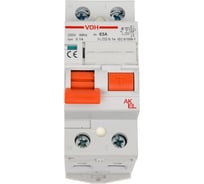 УЗО Akel-VDH-2P-63A-100mA-ТипAC 400658