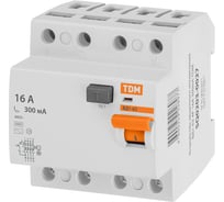 Устройство защитного отключения TDM ELECTRIC ВД1-63 4Р 16А 300мА SQ0203-0027