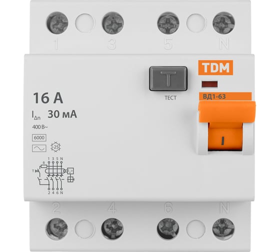 УЗО TDM ELECTRIC SQ0203-0028 ВД1-63