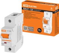 Автоматический выключатель TDM ELECTRIC ВА47-125 1Р 100А 15кА х-ка С SQ0208-0059