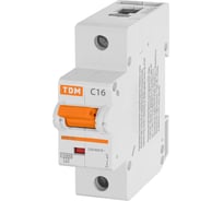 Автоматический выключатель TDM ELECTRIC ВА47-125 1Р 16А 15кА х-ка С SQ0208-0050