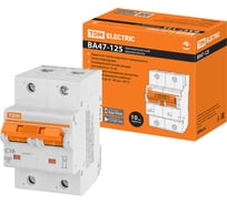 Автоматический выключатель TDM ELECTRIC ВА47-125 2Р 16А 15кА С SQ0208-0062
