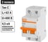Автоматический выключатель TDM ELECTRIC ВА47-63 2Р 63А 4,5кА х-ка С SQ0218-0016 2