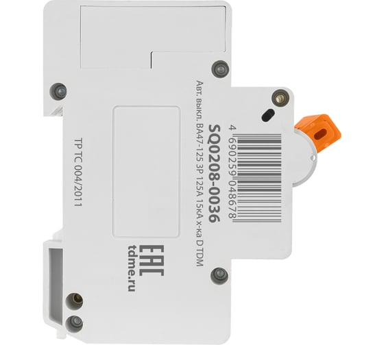 Автоматический выключатель TDM ELECTRIC ВА47-125 3Р 125А SQ0208-0036