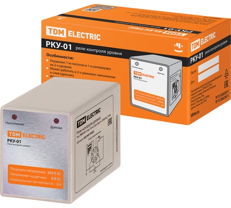 Реле контроля уровня, без датчиков TDM ELECTRIC РКУ-01-1 SQ1507-0002