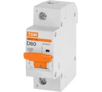 Автоматический выключатель TDM ELECTRIC ВА47-100 1Р 80А 10кА D SQ0207-0010