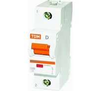 Автоматический выключатель TDM ELECTRIC ВА47-125 1Р 100А 15кА х-ка D SQ0208-0011