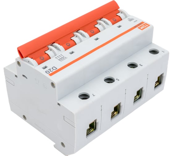Автоматический выключатель TDM ELECTRIC ВА47-100 4Р 20А 10кА D SQ0207-0036