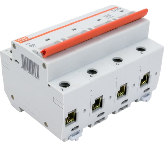 Автоматический выключатель TDM ELECTRIC ВА47-100 4Р 20А 10кА D SQ0207-0036