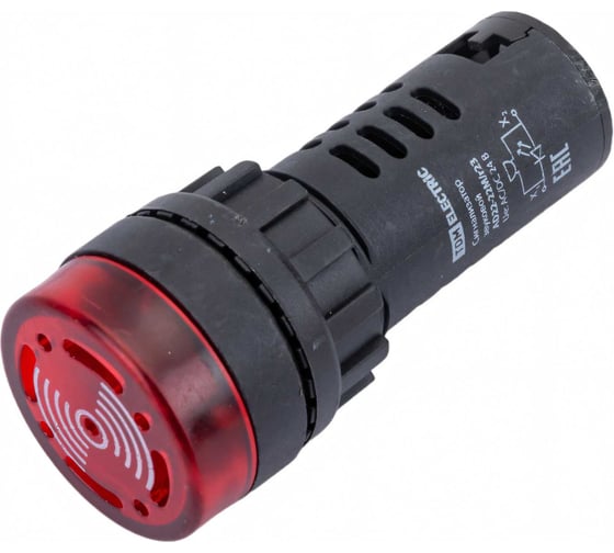 Звуковой сигнализатор TDM ad22-22m/r23 d22 мм (led) индикация 24 в ac/dc красный SQ0746-0003