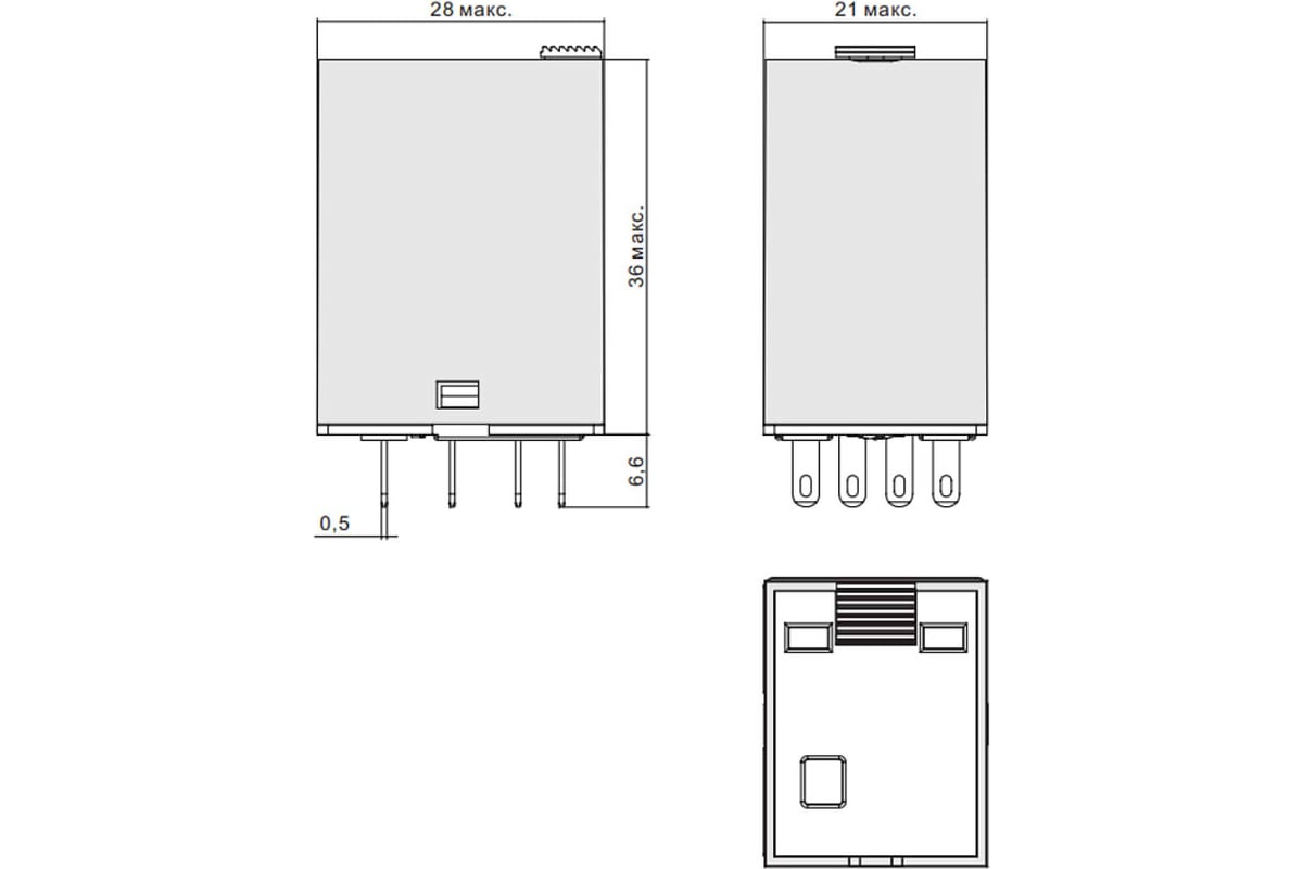 Реле Shenler 4c 24v dc + светодиод + тест-кнопка RKE4CO024LT - выгодная ...