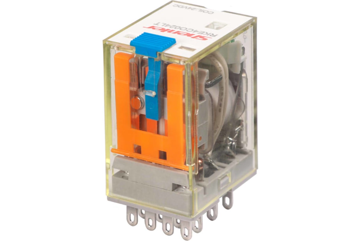 Реле Shenler 4c 24v dc + светодиод + тест-кнопка RKE4CO024LT - выгодная ...