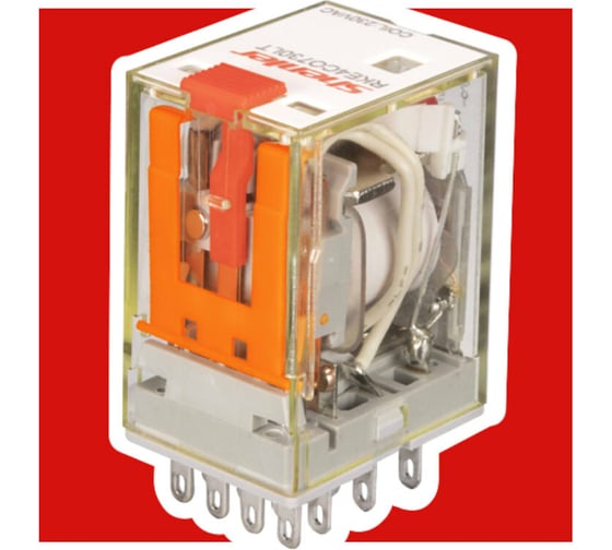 Реле Shenler 4c 12v ac + светодиод + тест-кнопка RKE4CO512LT