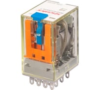 Реле Shenler 4c 24v dc + светодиод + тест-кнопка + диод RKE4CO024LTD