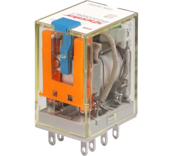 Реле Shenler 2c 48v dc + светодиод + тест-кнопка RKE2CO048LT