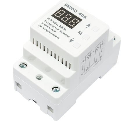 Реле напряжения DEVOLT 40A, 8,5кВт, 40А, 40 DEVOLT40