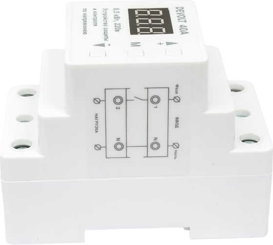 Реле напряжения DEVOLT 40A, 8,5кВт, 40А, 40 DEVOLT40