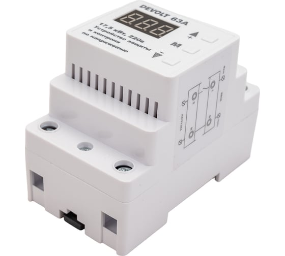 Реле напряжения DEVOLT 63A, 17,5кВт, 80А, 63 DEVOLT63