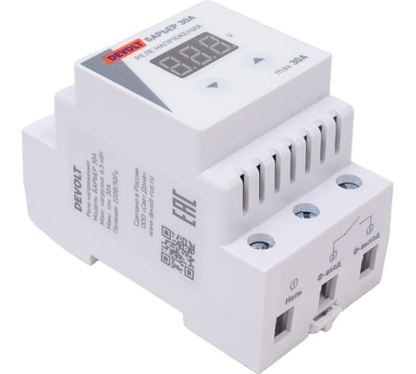Реле напряжения DEVOLT БАРЬЕР-30A, 6,5кВт, 30А, БАРЬЕР30