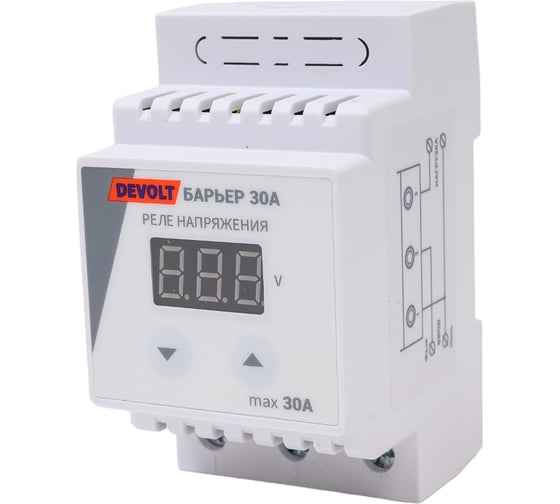 Реле напряжения DEVOLT БАРЬЕР-30A, 6,5кВт, 30А, БАРЬЕР30