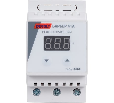 Реле напряжения DEVOLT БАРЬЕР-41A, 8,5кВт, 40А, БАРЬЕР41