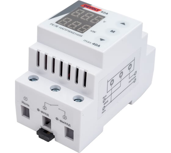 Реле напряжения и контроля нагрузки DEVOLT 42A, 8,5кВт, 40А, 42 DEVOLT42