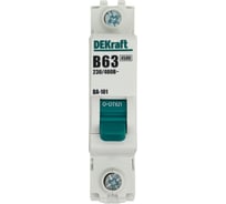 Автоматический выключатель DEKraft ВА101-1P-063A-B 11012DEK 152500