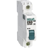 Автоматический выключатель (АВ) DEKraft ВА-101, 1 Р, хар-ка C, 63 А, 4.5 кА 11060DEK