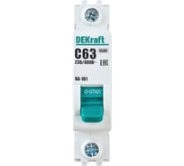 Автоматический выключатель DEKraft ВА101-1P-063A-C 11060DEK 121907
