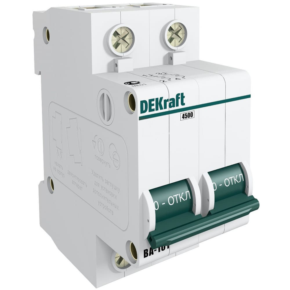 Автоматический выключатель DEKraft ВА101-2P-006A-C 11064DEK 121908 .