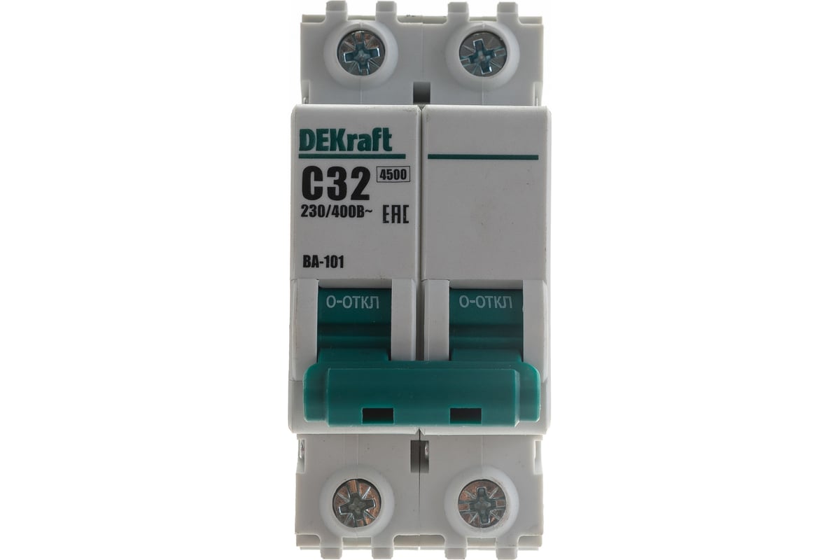 Автоматический выключатель DEKraft ВА101-2P-032A-C 11069DEK 121913 .