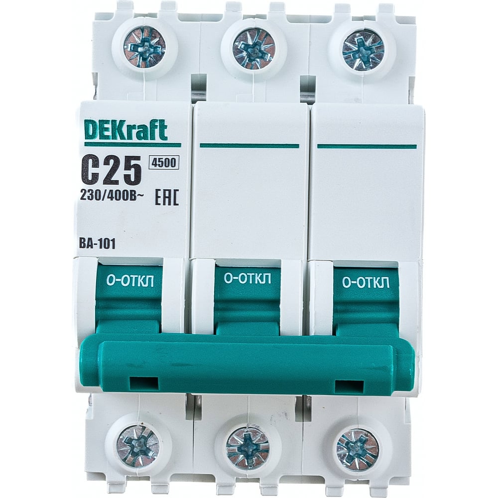 Автоматический выключатель DEKraft ВА101-3P-025A-C 11080DEK 121921 .