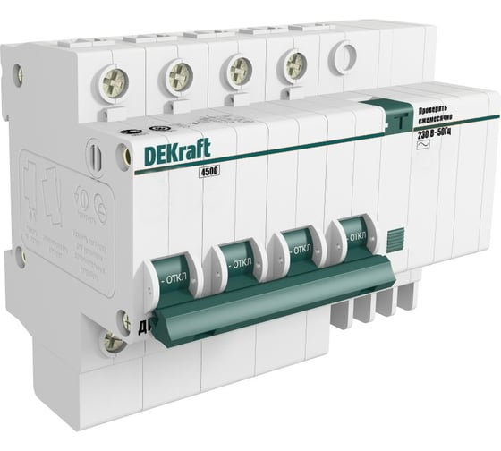 Дифавтомат DEKraft ДИФ101-4Р-060А-030-C 15026DEK 121969