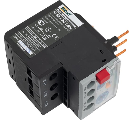 Тепловое реле DEKraft РТ03-09-18-1.20A-1.80A 23108DEK 1113715
