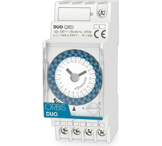 Реле времени модульное суточное Orbis DUO QRD OB292032