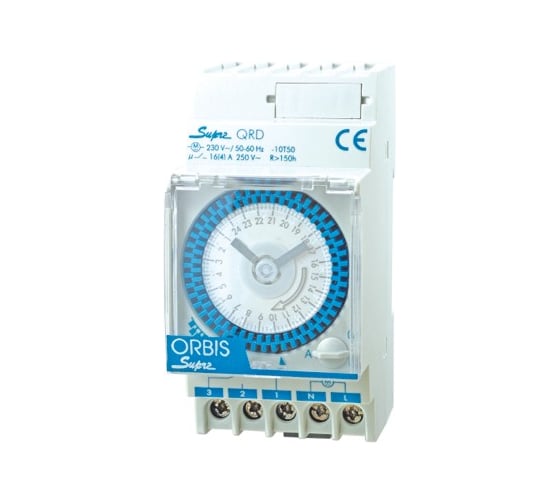 Реле времени модульное суточное Orbis SUPRA QRS OB290132
