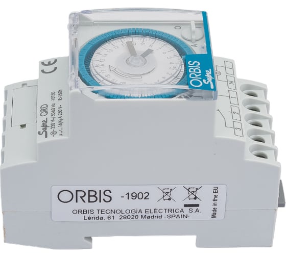 Реле времени модульное суточное Orbis SUPRA QRD OB290232N