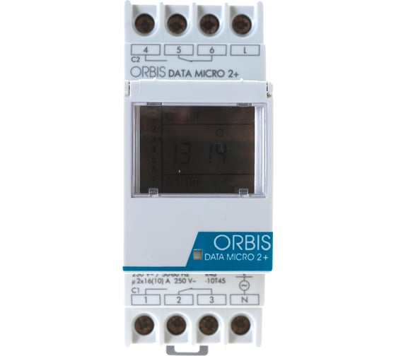 Реле времени цифровое Orbis DATA MICRO 2+ 2 канала OB171912N