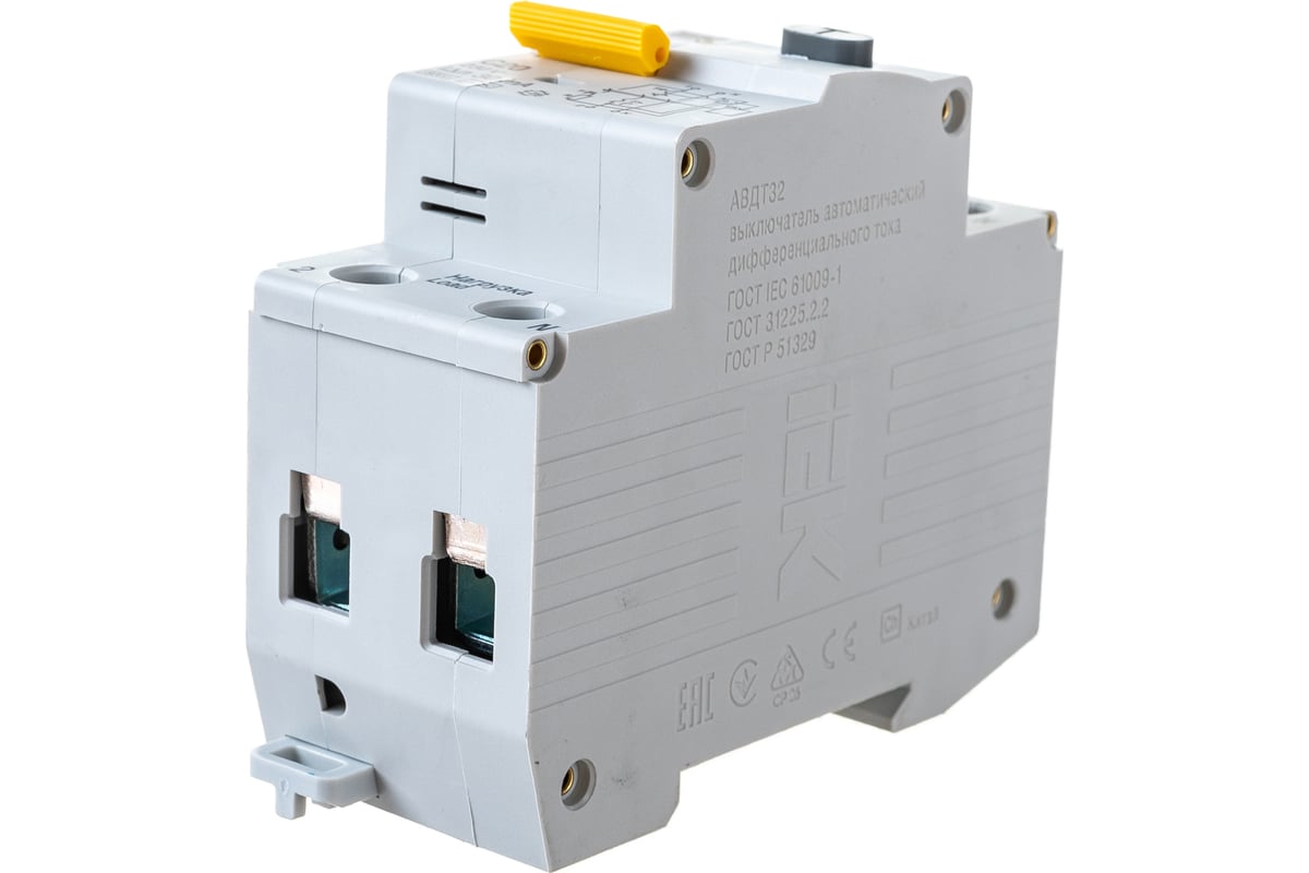 Автоматический выключатель дифференциального тока 1п+N С 20А 30мА IEK .
